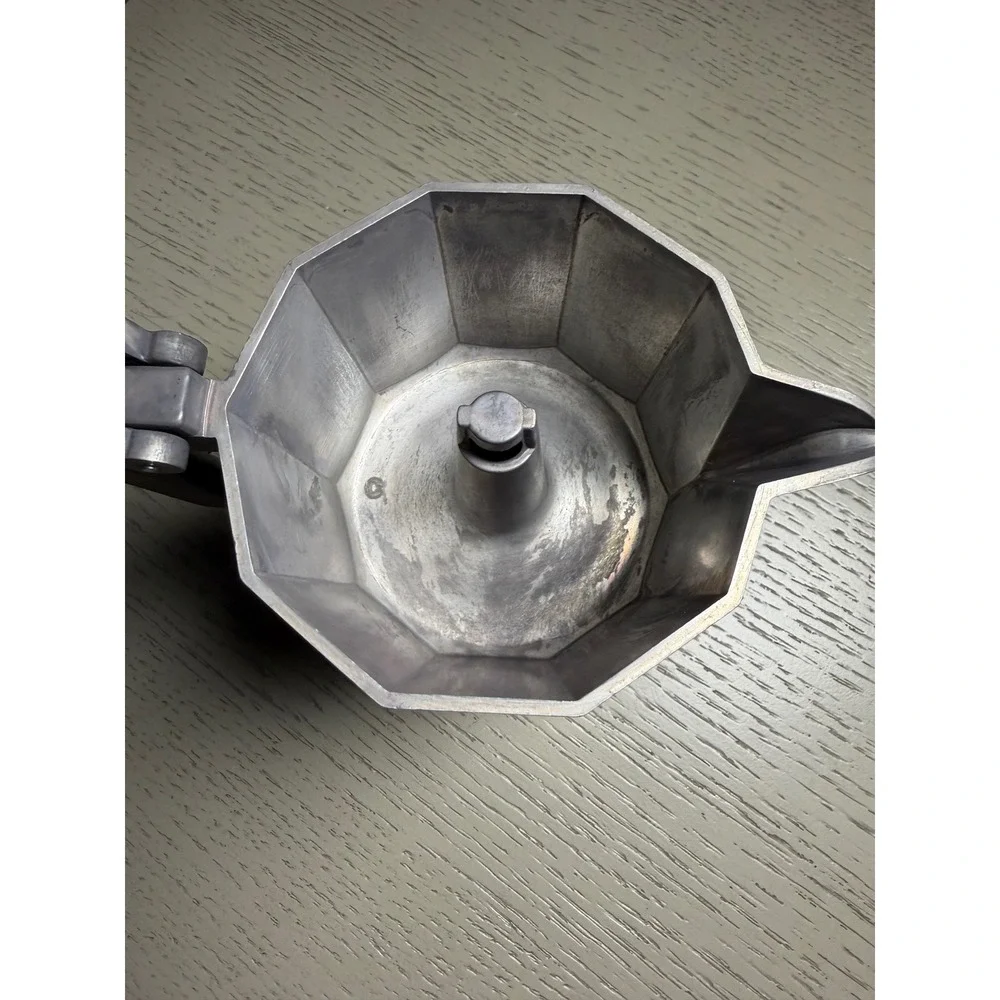 Primula Aluminum Stovetop Espresso Maker 1 Cup Mini Moka Pot Silver Black Handle